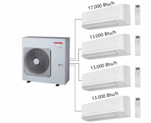 Toshiba 4M Multi Split Klima 17.000+13.000+13.000+13.000 BTU/h A+++