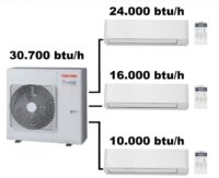Toshiba 3M Multi Split Klima 24000 Btu Ve 16000 Btu Ve 13000 Btu Iç Üniteli